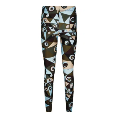 Pucci Trousers Khaki Blue In Green