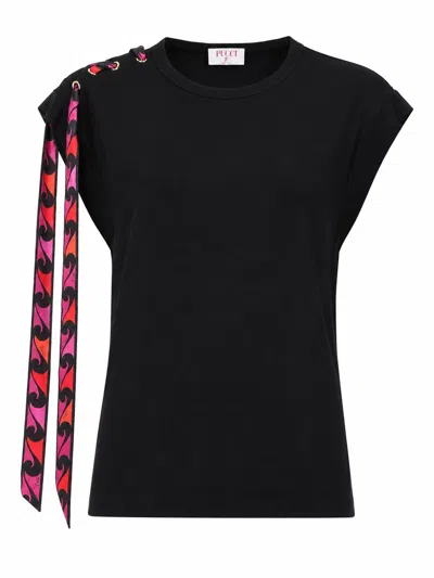 Pucci T-shirt "iride" In Black