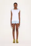Pucci T-shirt With Metallic Details White In White
