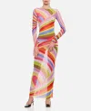 Pucci Multicolor Tulle Long Dress In Multicolour