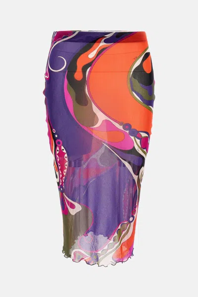 Pucci Tulle Skirt In Multi