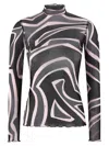 Pucci Labirinto Print Tulle Top In Multi