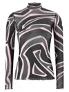 Pucci Labirinto Print Tulle Top In Multi
