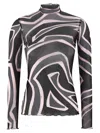 Pucci Labirinto Print Tulle Top In Multi