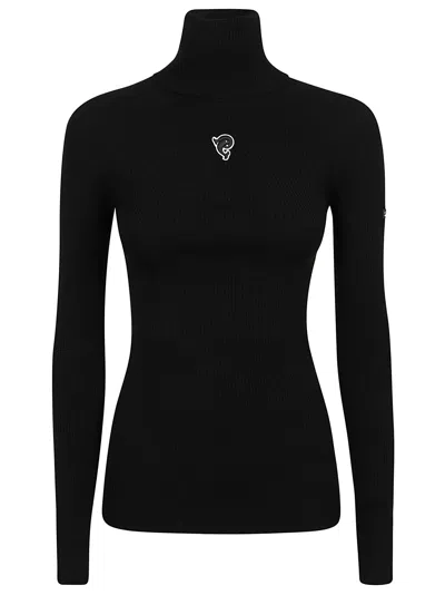 Pucci Turtle-neck Top - Fine Wool +lycra Vanise` In Black