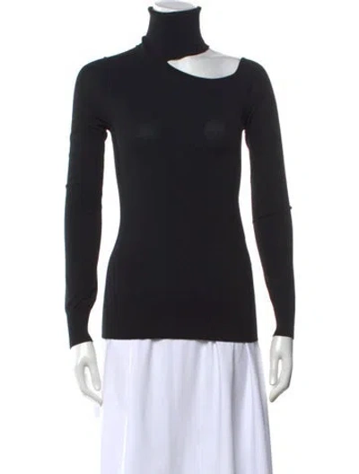 Pre-owned Pucci Turtleneck Long Sleeve Top In Black