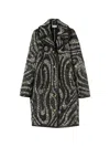 Pucci Tweed Patterned Coat In Black