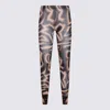 Pucci Sheer Abstract Patterned Hosiery With Elastic Waistband In Brown