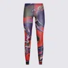 Pucci Printed Jersey Tights Socks Purple In Multi