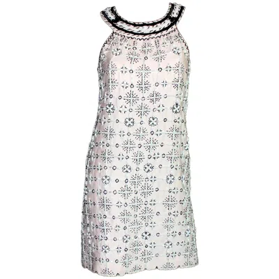 Pre-owned Pucci Unworn Emilio  „palm Royale“ Embroidered Cocktail Evening Dress 40 In Gray