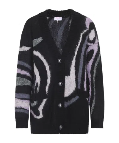 PUCCI PUCCI MARMO INLAY OVERSIZED V-NECK CARDIGAN