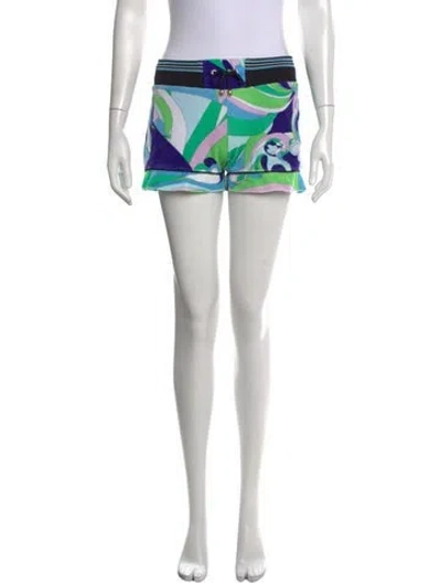 Pre-owned Pucci Velvet Mini Shorts In Pink