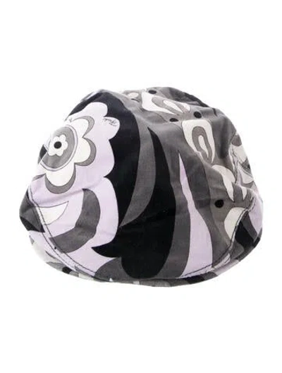 Pre-owned Pucci Velvet Patterned Newsboy Hat In Multi