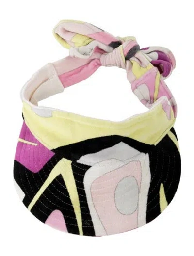 Pre-owned Pucci Velvet Sun Visor In Green