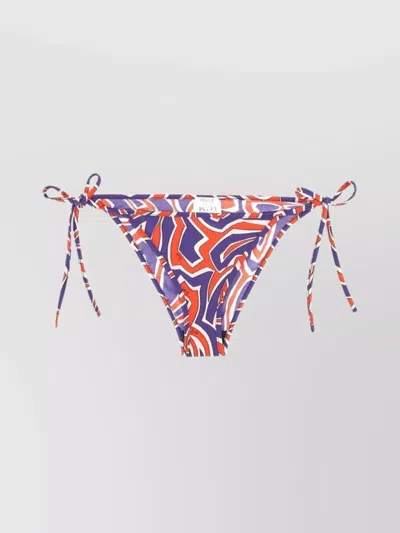 Pucci Vibrant Print Tie-side Bikini Bottom In Purple