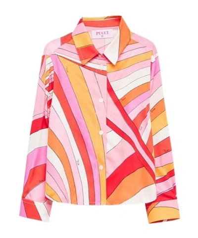 Pucci Vibrant Printed Shirt In Multicolor