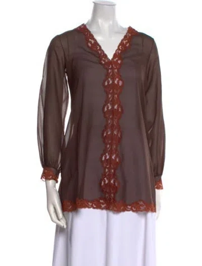 Pre-owned Pucci Vintage 1960's Blouse In Brown