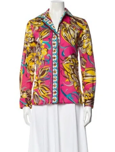 Pre-owned Pucci Vintage 1960's Blouse In Pink