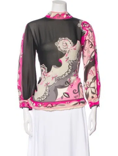 Pre-owned Pucci Vintage 1960's Blouse In Pink