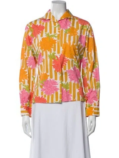 Pre-owned Pucci Vintage 1960's Blouse In Yellow