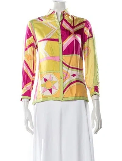 Pre-owned Pucci Vintage 1960's Button-up Top In Multi