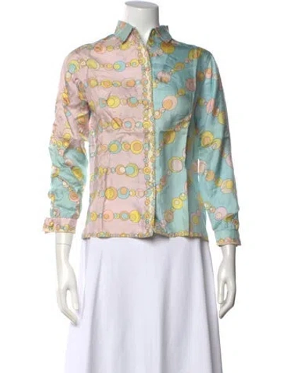 Pre-owned Pucci Vintage 1960's Button-up Top In Multi