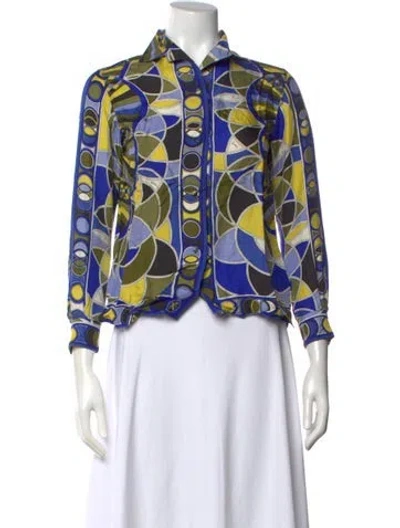 Pre-owned Pucci Vintage 1960's Top In Blue