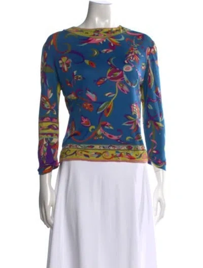 Pre-owned Pucci Vintage 1960's Top In Blue