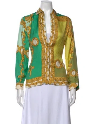 Pre-owned Pucci Vintage 1960's Top In Yellow