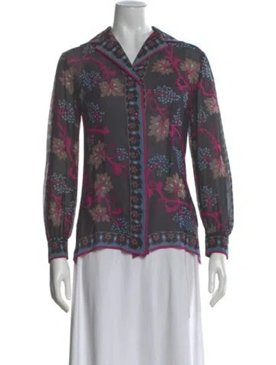 Pre-owned Pucci Vintage 1970's Blouse In Black