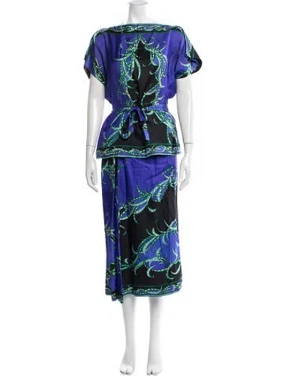 Pre-owned Pucci Vintage 1970's Skirt Set In Multi