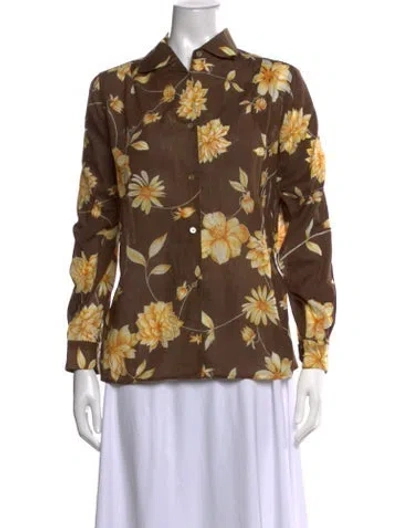 Pre-owned Pucci Vintage 1970's Top In Brown