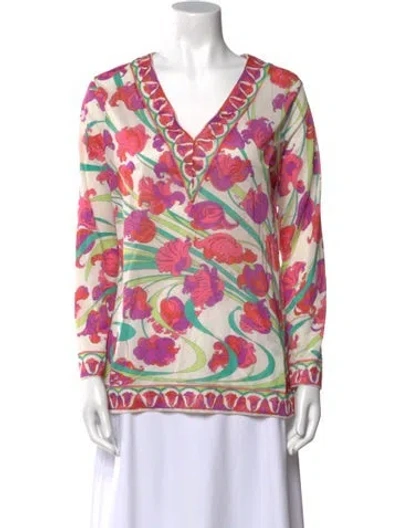 Pre-owned Pucci Vintage 1980's Blouse In Neutral