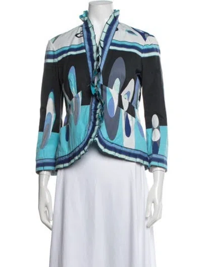 Pre-owned Pucci Vintage 1990's Jacket In Black/blue