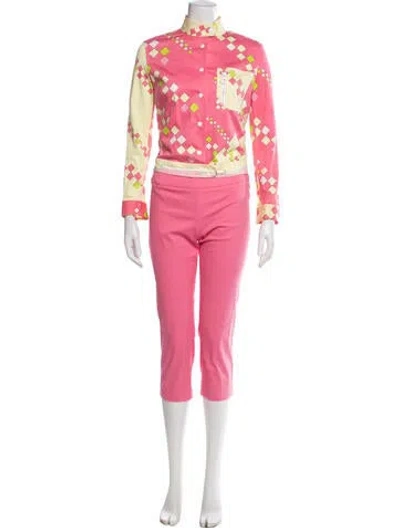 Pre-owned Pucci Vintage 1990's Pantsuit In Pink