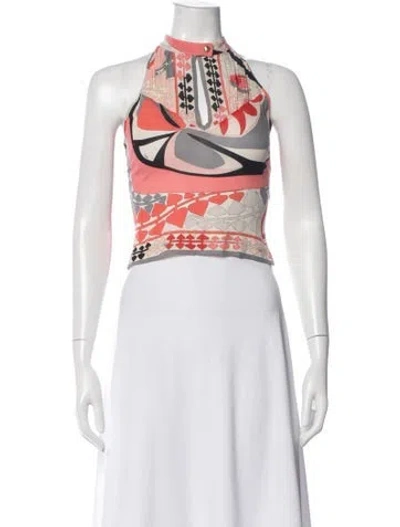 Pre-owned Pucci Vintage 1990's Top In Orange