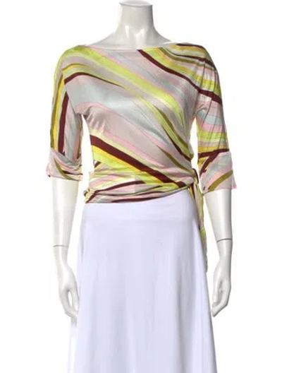 Pre-owned Pucci Vintage 1990's Top In Pink