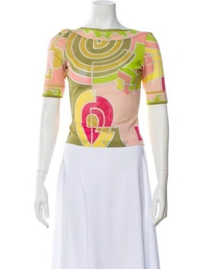 Pre-owned Pucci Vintage 1990's Top In Yellow