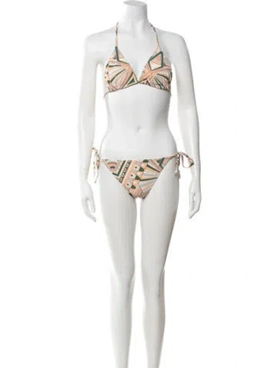 Pre-owned Pucci Vintage 2000's Bikini In Neutrals