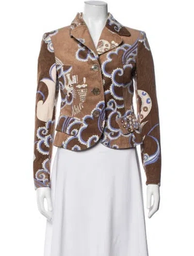 Pre-owned Pucci Vintage 2000's Blazer In Brown