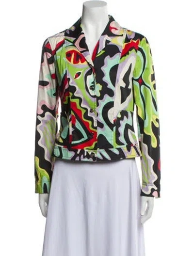 Pre-owned Pucci Vintage 2000's Blazer In Green