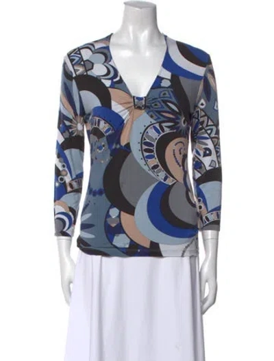 Pre-owned Pucci Vintage 2000's Blouse In Blue