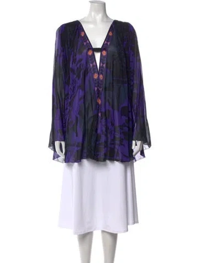 Pre-owned Pucci Vintage 2000's Blouse In Blue