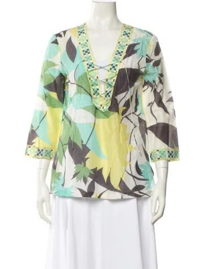 Pre-owned Pucci Vintage 2000's Blouse In Gray