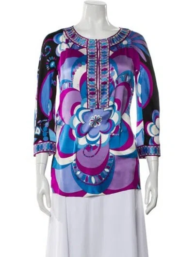 Pre-owned Pucci Vintage 2000's Blouse In Multi