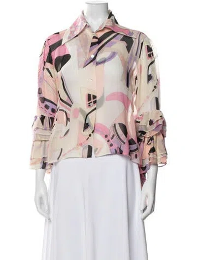 Pre-owned Pucci Vintage 2000's Blouse In Multi
