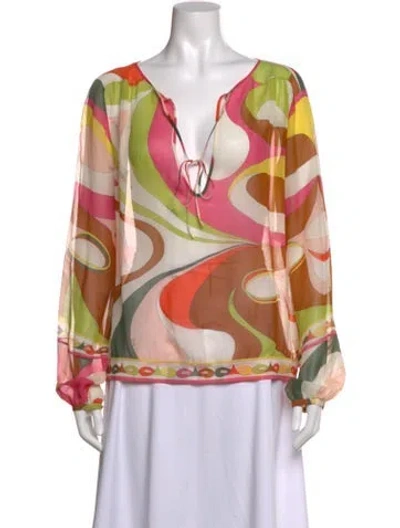 Pre-owned Pucci Vintage 2000's Blouse In Pink