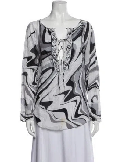 Pre-owned Pucci Vintage 2000's Blouse In White