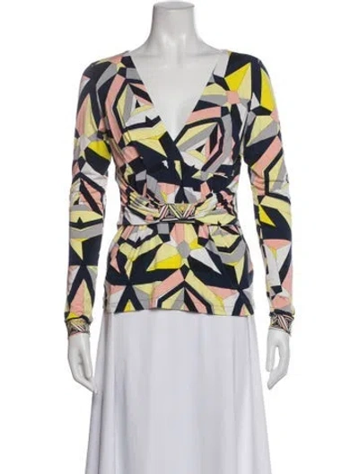 Pre-owned Pucci Vintage 2000's Blouse In Yellow