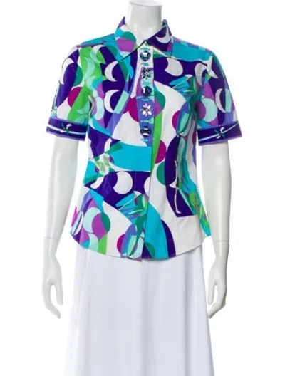 Pre-owned Pucci Vintage 2000's Button-up Top In Multi